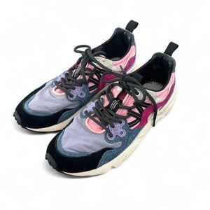Flower Mountain Colorful Sneakers with Pink and Blue Accents